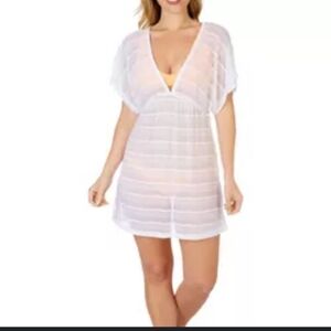 BANANA SPLIT WHITE OPEN BACK  DOLMAN SLEEVE BEACH COVER UP SIZE MEDIUM